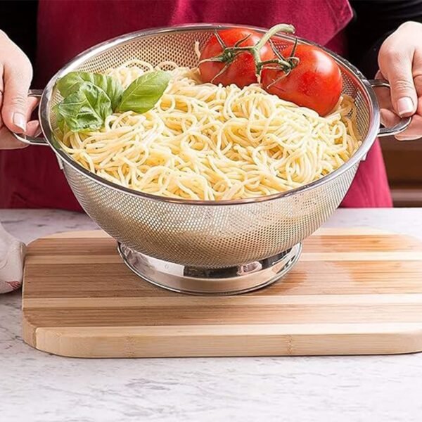 Stainless Steel Mesh Colander – Durable Kitchen Strainer with Handles