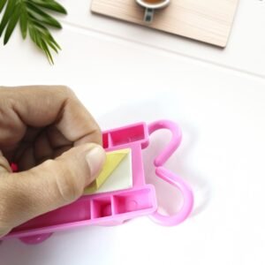 Multi-Purpose Hanging Organizer – 6 Durable Pink Hooks