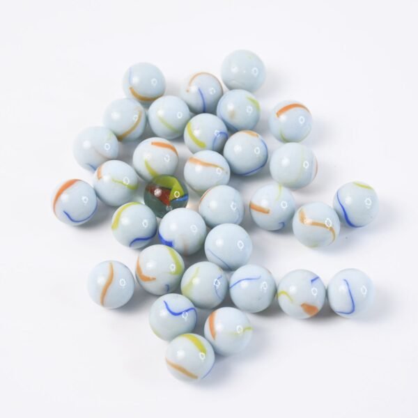 04_267845b0-e0a4-4942-89ab-797bedf8c932 Glass Marbles Pack of 30 – Classic White with Colorful Swirls