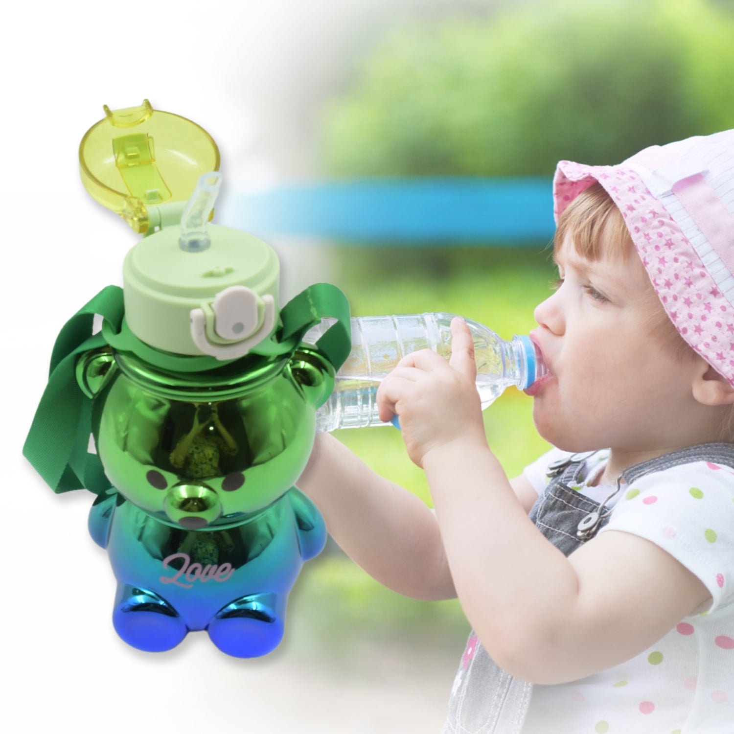 Kids Water Bottle – Strap, Stickers, 1L | Own Hydrate