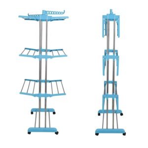 Clothes Drying Stand – Stainless Steel Foldable with Wheels | Storenzo
