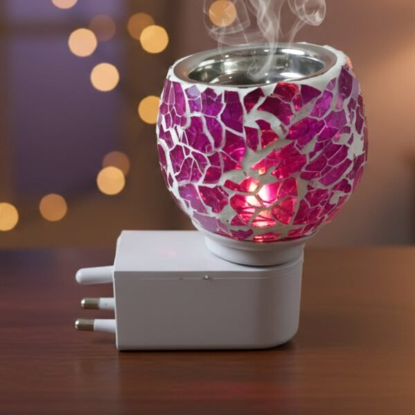 04_2c103650-fab7-466d-88a6-08d575b2970c Plug-In Aroma Diffuser Lamp – Purple Mosaic Glass Night Light