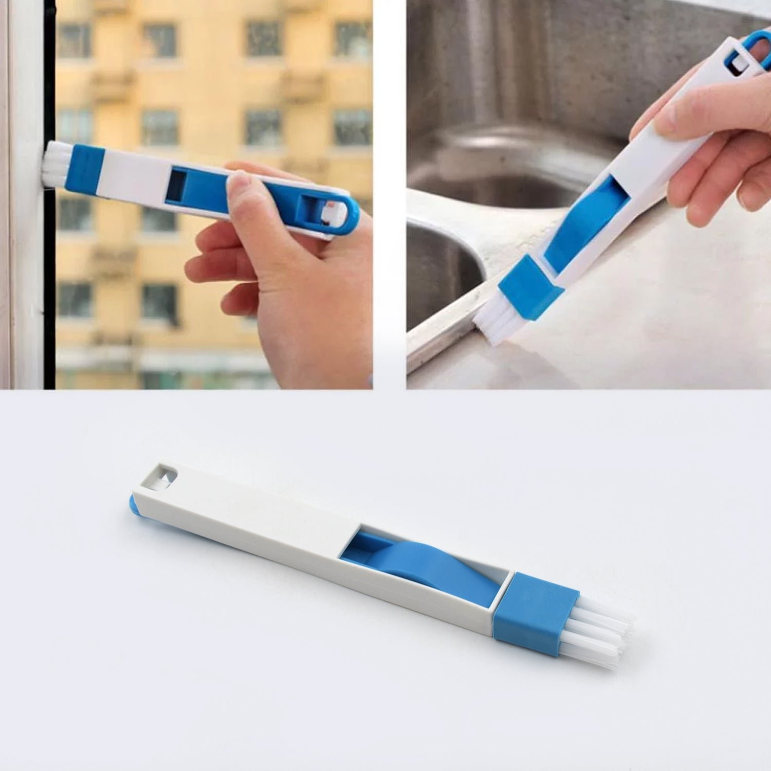 Window Slot Cleaning Brush – 2-in-1 Tool for Narrow Gaps | WipeTech