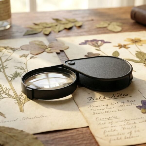 Portable Handheld Magnifying Glass – High Clarity with Folding Case