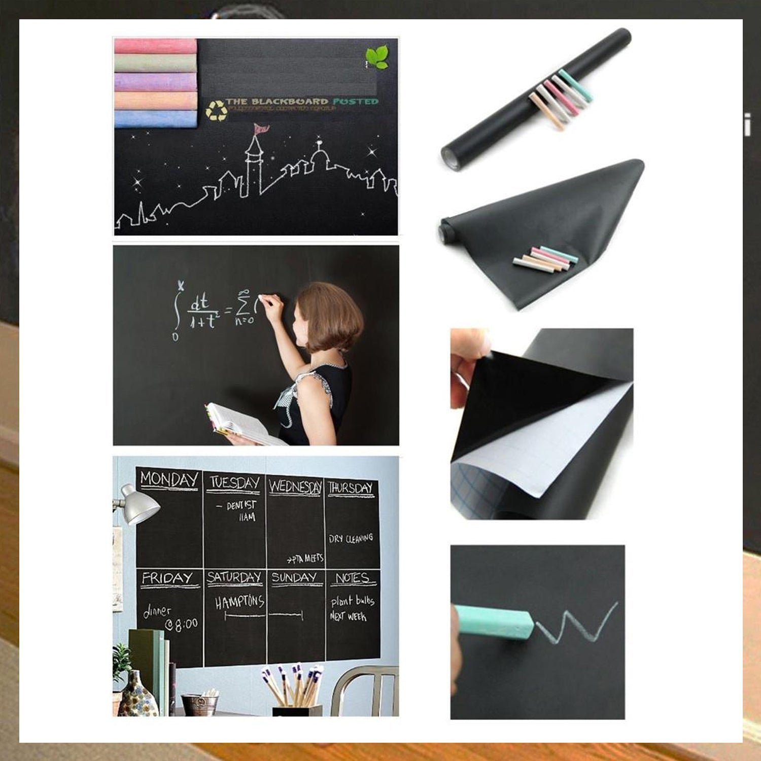 Blackboard Wall Sticker – Erasable Chalkboard Decal | TinyTrendy