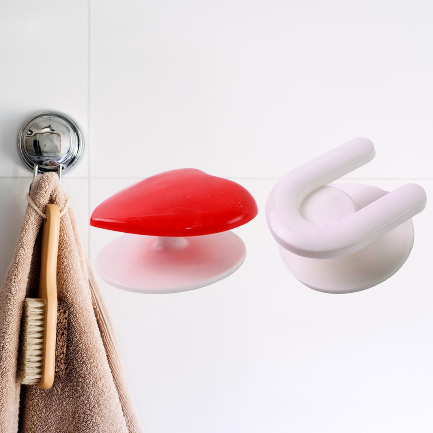 Adhesive Wall Hook Set – Strong Grip & Reusable Utility Hooks (3pc)