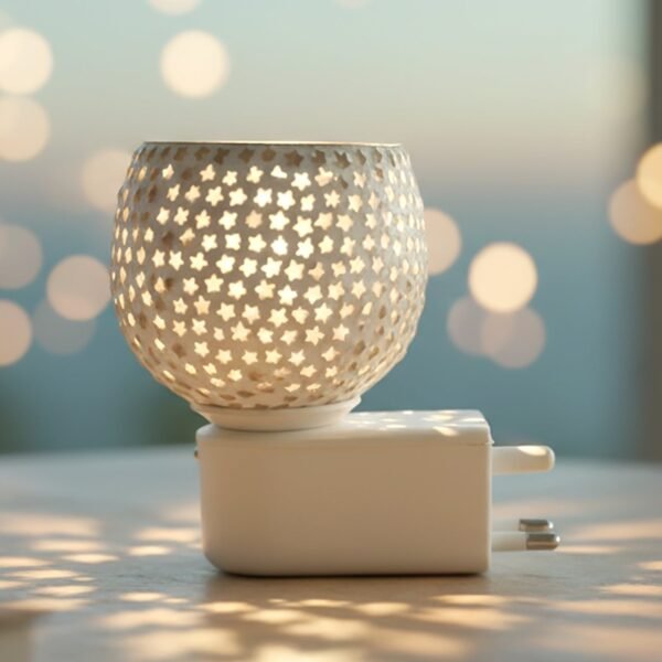 Star Cut Glass Aroma Diffuser – Elegant Plug-In Night Lamp