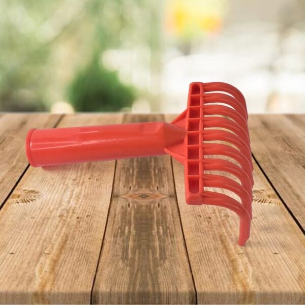 Plastic Garden Hand Rake – Lightweight 9-Tooth Cultivator Tool