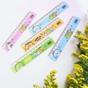 Plastic Ruler Set for Kids – Durable Cartoon Design, 5 Pieces