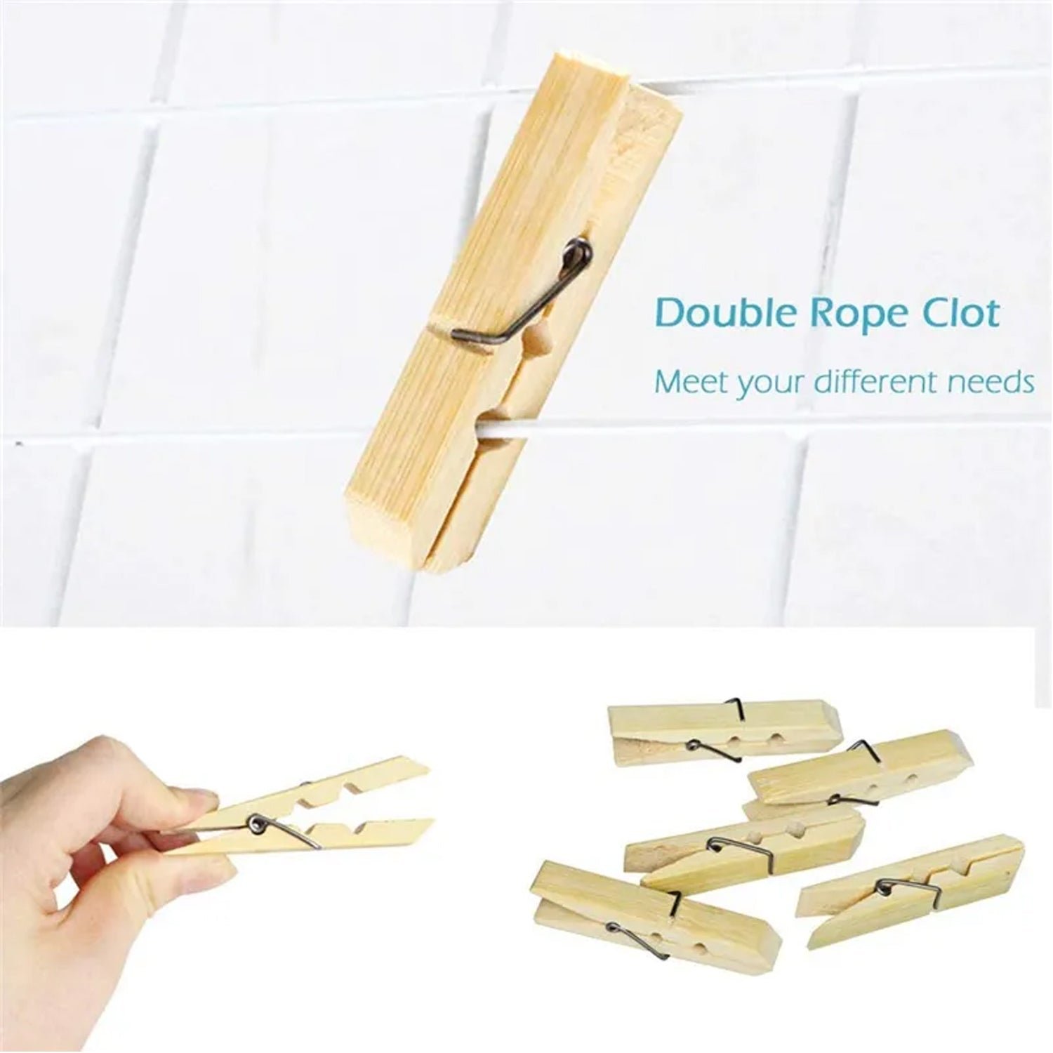 Wooden Clothespins – Heavy-Duty Laundry & Craft Clips | BathNova