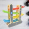Wooden Race Track – 4-Level Car Ramp Set for Toddlers | Action Legion