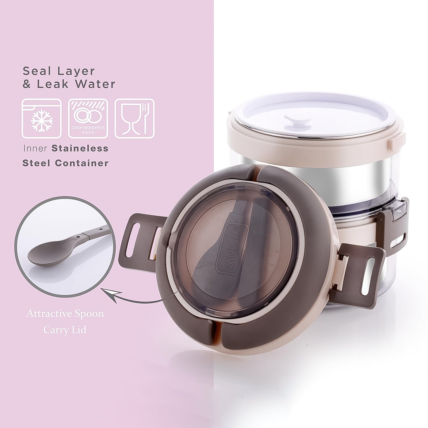 Stainless Steel Insulated Lunch Box – Leakproof Double Layer Tiffin