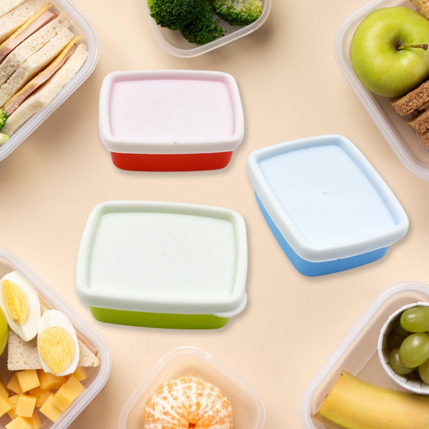 Airtight Food Containers – 3 Pc Multicolor Plastic Set | Tidy Table