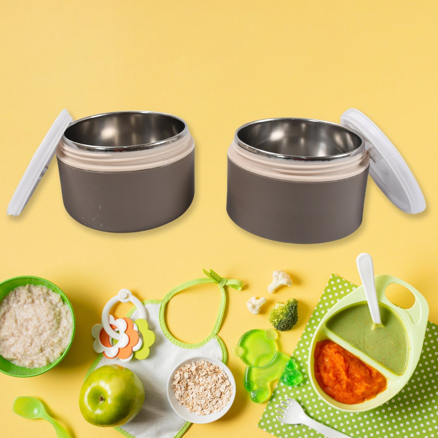 Stainless Steel Lunch Box – 2-Layer Leak-Proof for Office & School | Ganesh