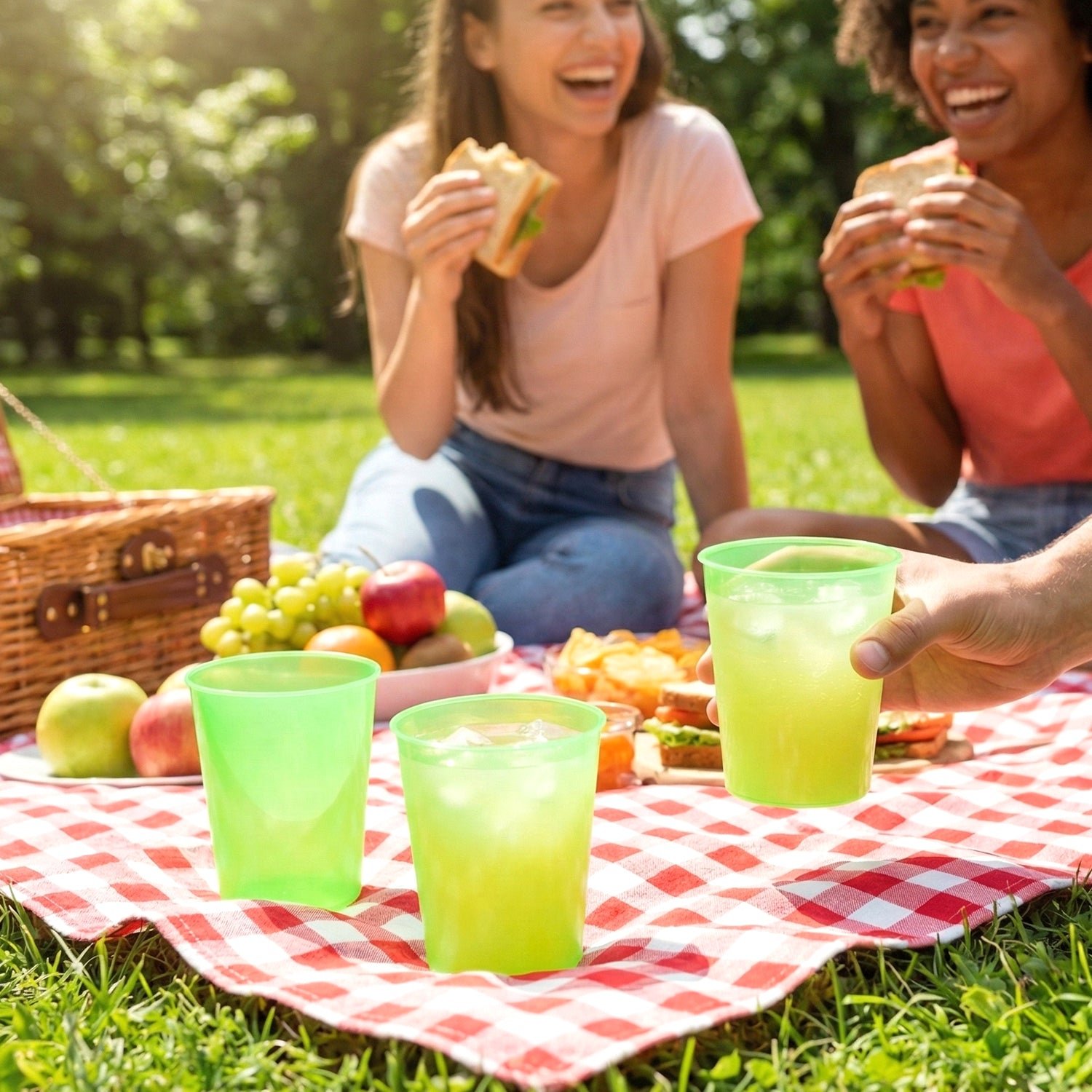 Reusable Plastic Tumblers – BPA-Free 4-Piece Set | Serve Stellar