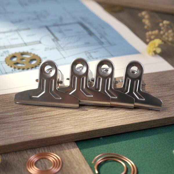 Heavy Duty Metal Paper Clamp Clips – Strong Grip & Durable 4 Pc Set