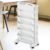 Movable Plastic Bookshelf – Large 5-Tier Rotatable Organizer