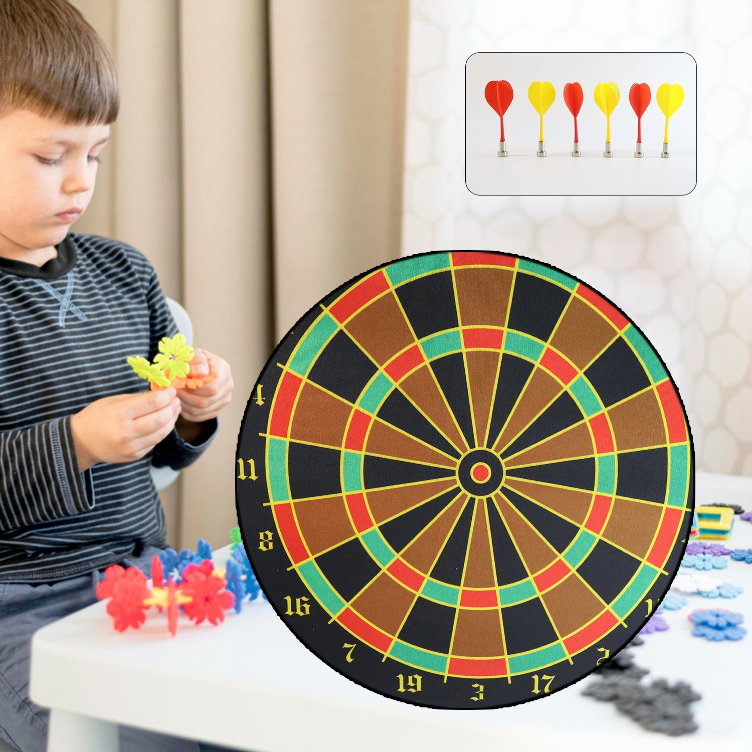 Roll-Up Dartboard Game – Portable Double-Sided Target Mat