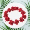 Velvet Rose Hair Clip – Red Flower Design (12 Pcs) | Calm & Curl