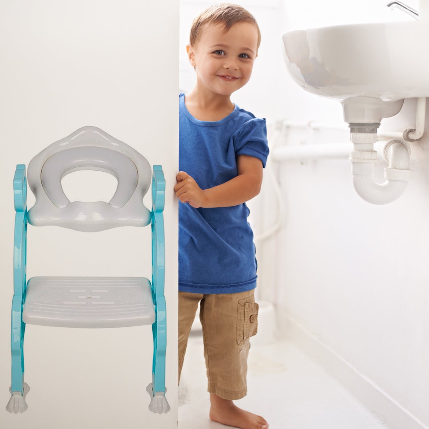 Potty Training Seat – Step Stool Ladder for Toddlers | Bub Barrier