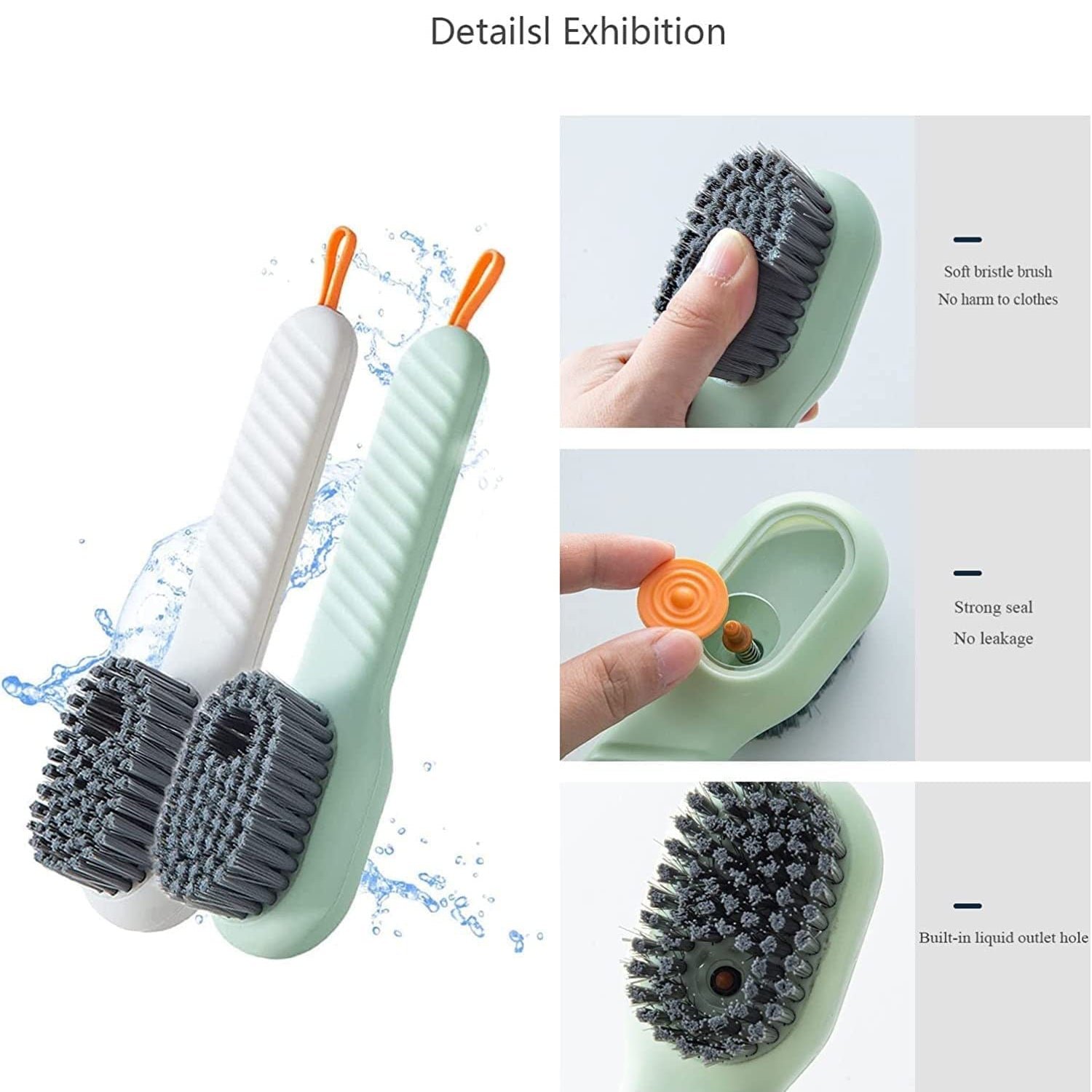 Scrubbing Brush with Dispenser – Multi-Purpose Cleaning | Velvet Wipe