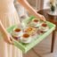 Serving Tray Set – Elegant Floral Design with Side Handles