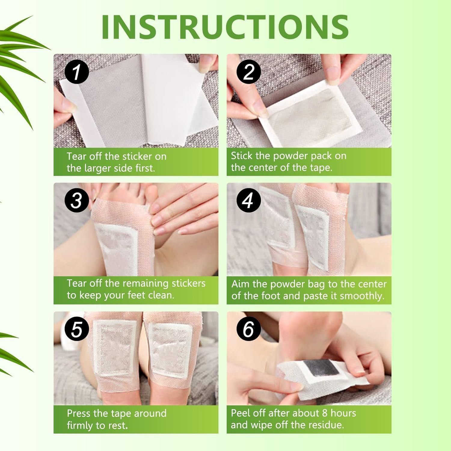 Detox Foot Pads with Ginger & Salt – 10 Pcs | Velvet Wellness