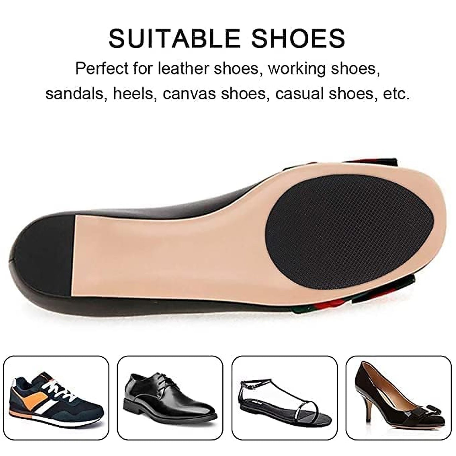 Non-Slip Shoe Pads – Rubber Sole Protectors for Heels | Velvet Wellness