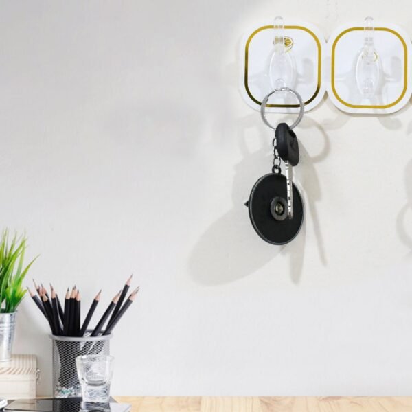 Transparent Adhesive Hooks (6 Pcs) – Strong & Reusable | GlimmerHome