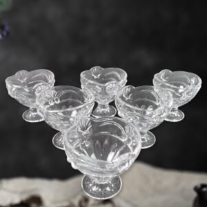 Glass Ice Cream Cups – Elegant Dessert Serving Set (6 Pcs) | Styleva