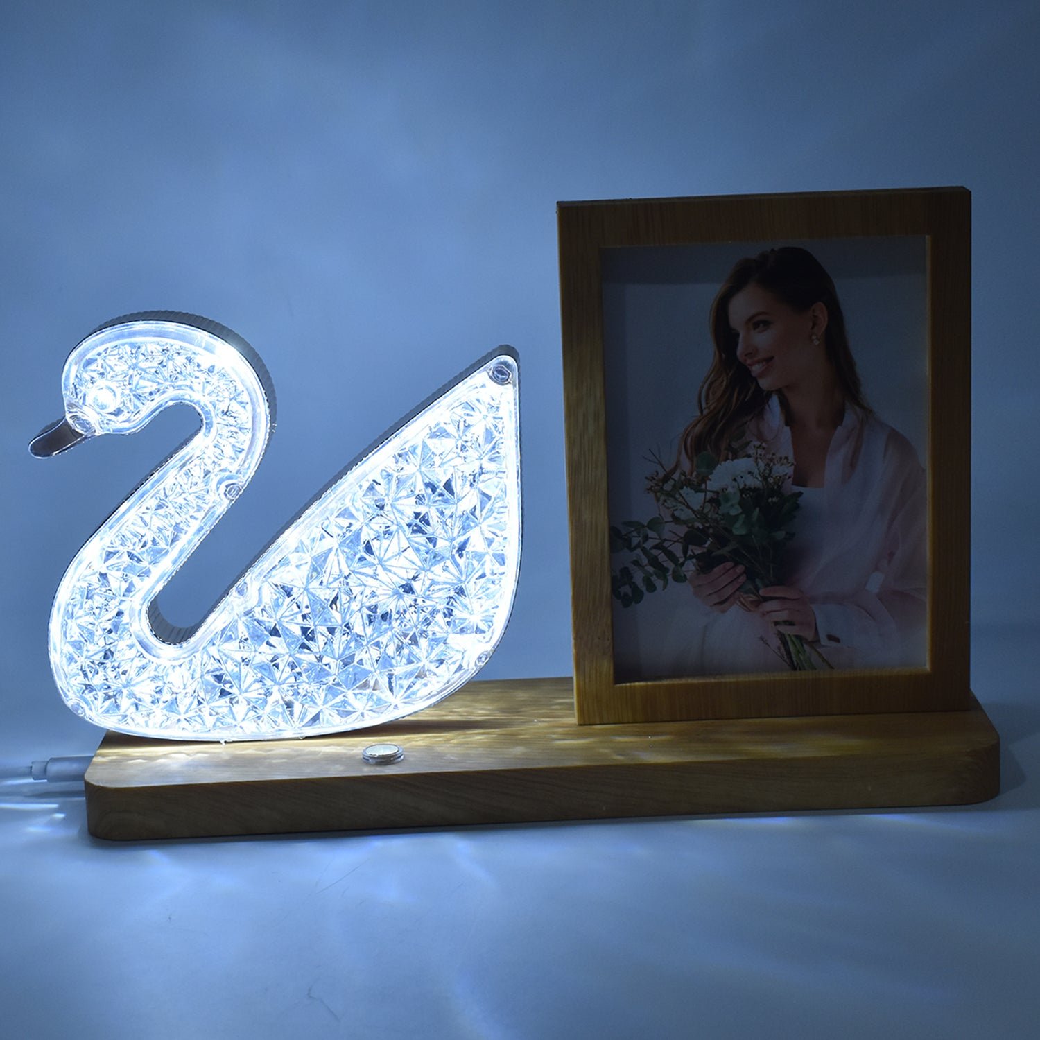 Duck Crystal LED Lamp – Unique Photo Frame with Soft Night Light