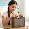 Wooden Piggy Bank – Large Capacity Money Saving Box for All Ages
