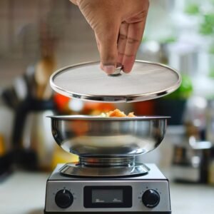 Stainless Steel Mesh Splatter Guard – Safe & Mess-Free Frying