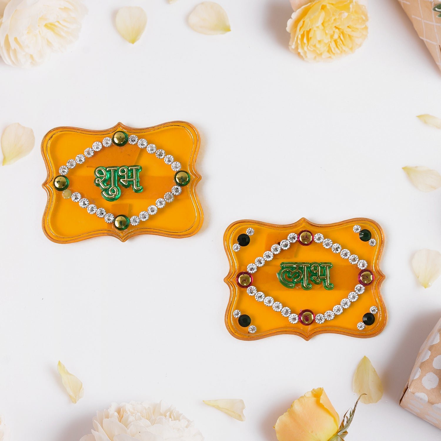 Shubh Labh Wall Hangings – Set of 2 Festive Decorative Pieces