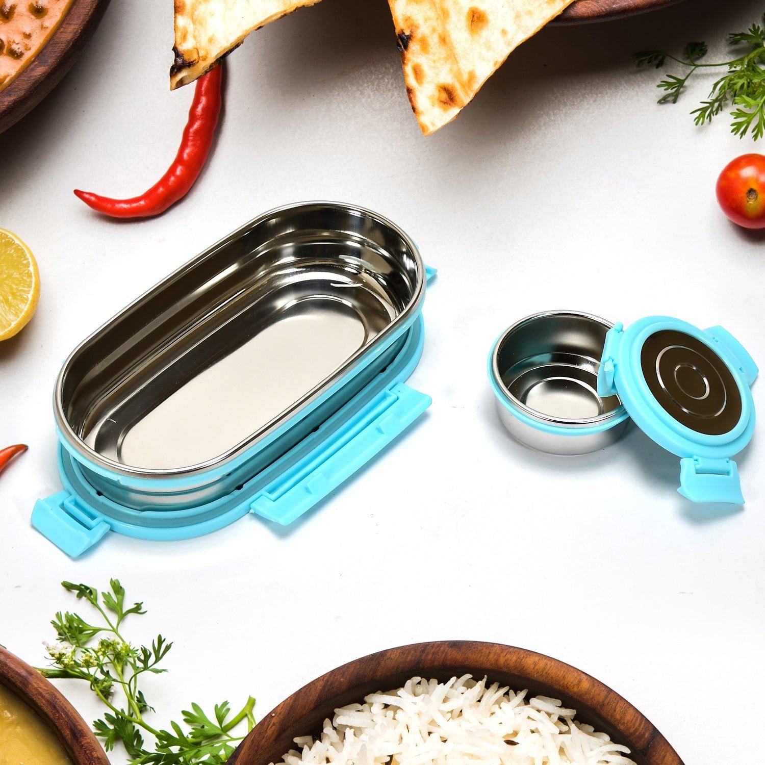 Stainless Steel Lunch Box Set of 2 | Ganesh