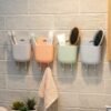 Plastic Wall Mounted Mobile Charging Holder Set – Space Saving 4 Pc