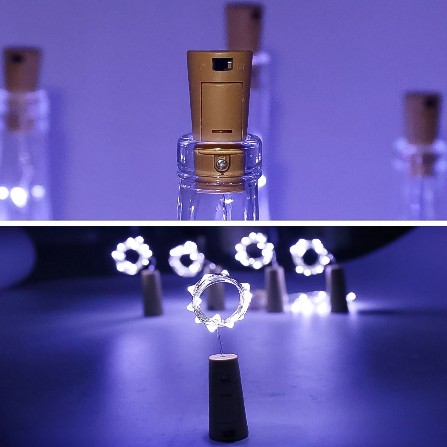 Wine Bottle Cork String Lights – 2M Multi LED Copper Wire | Own Hydrate