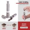 Thumb Press Grinder – Steel Salt & Pepper Mill | ProChef Gadgets
