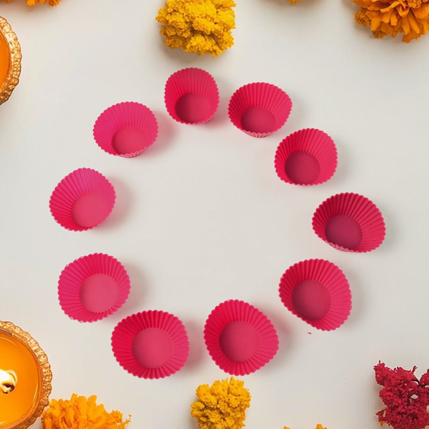 Silicone Cupcake Moulds – Flexible, Non-Stick Set of 10
