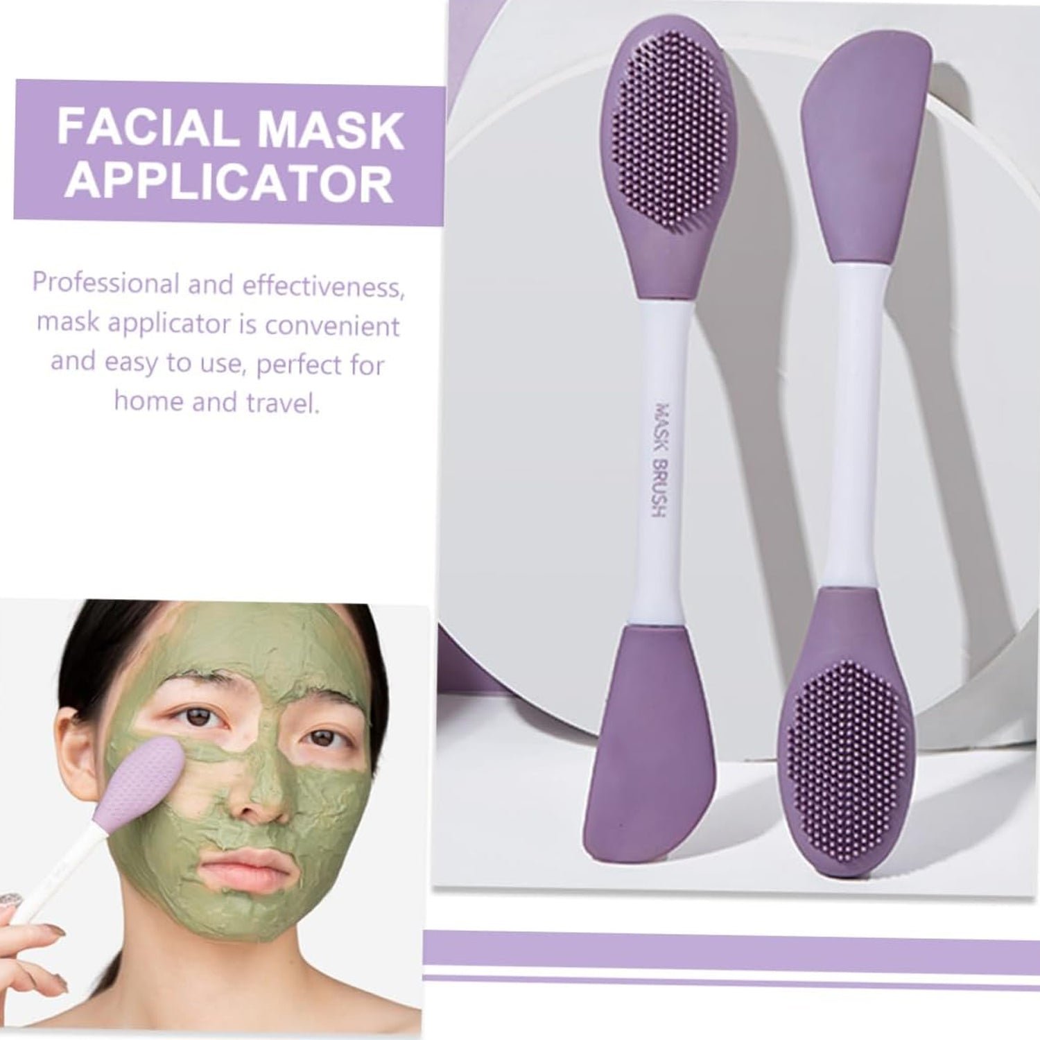 Double-Headed Silicone Mask Brush – Facial Cleansing & Application | GlowForm