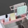 Expandable Sink Caddy – Dual Towel Bars & Drip Tray for Kitchen
