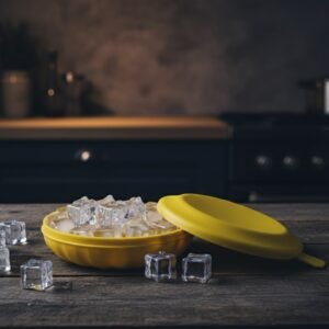 Round Ice Cube Tray with Lid – Easy Release & Spill-Proof Design