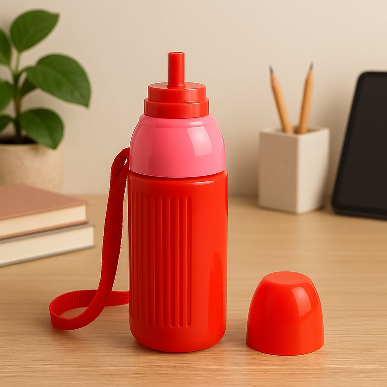 Insulated Water Bottle 500ml – Leakproof, BPA-Free with Straw |