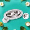 Oval Puja Thali with Kumkum Holders – Traditional & Durable Design