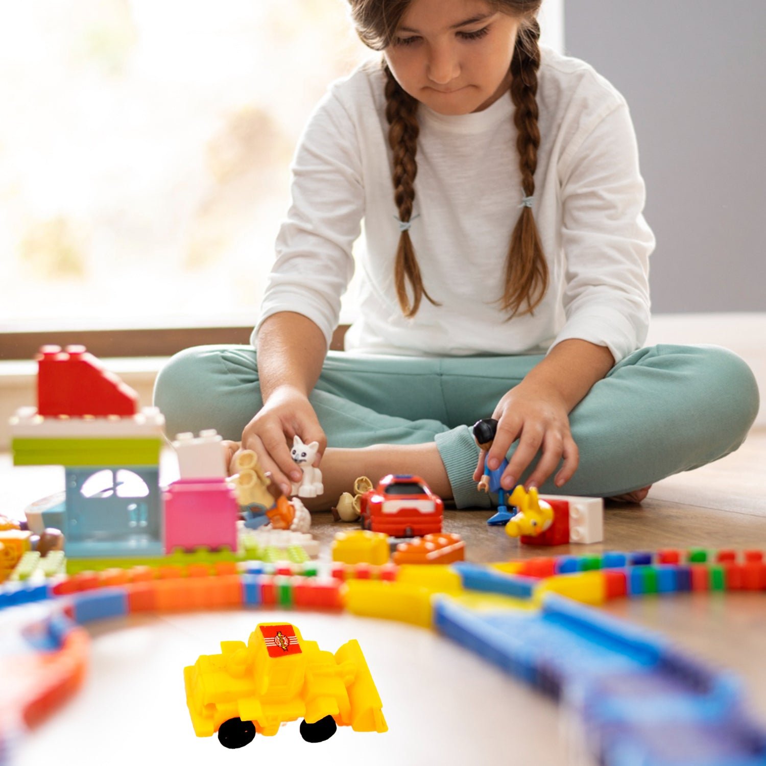 Kids Construction Vehicle Set – 6 Pcs Pull-Back Toys | Little Blocks
