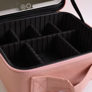 LED Makeup Organizer Box – Touch Sensor Mirror & USB Rechargeable