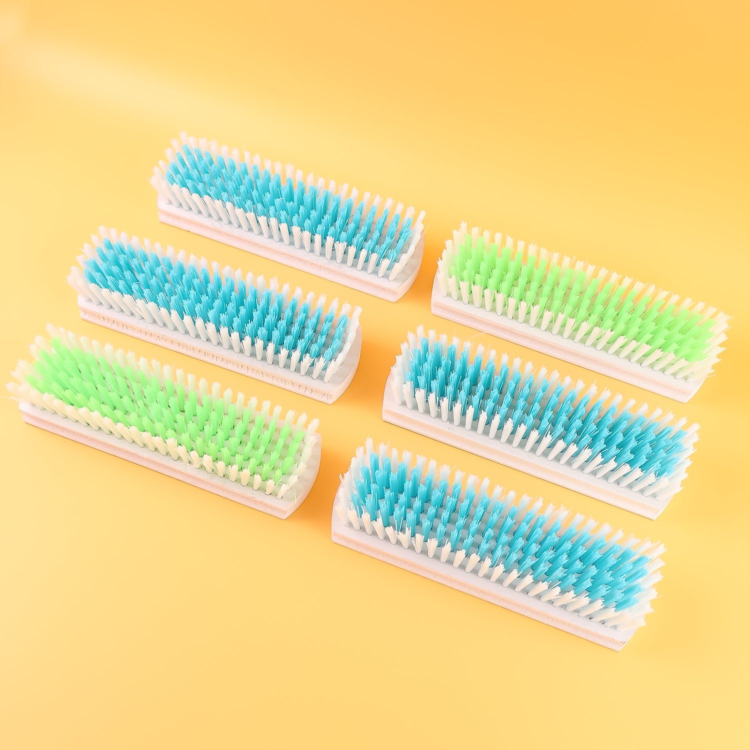 Cloth Washing Scrub Brush Set – Heavy-Duty Nylon Bristles with Wooden Handles