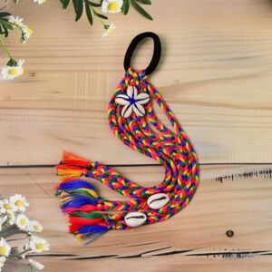 Multicolor Braided Hair Accessory – Traditional Stylish Kodi String Bow