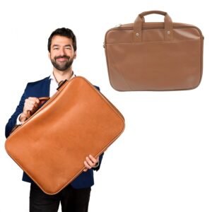 Faux Leather Laptop Messenger Bag – Professional & Stylish | VoltDesk