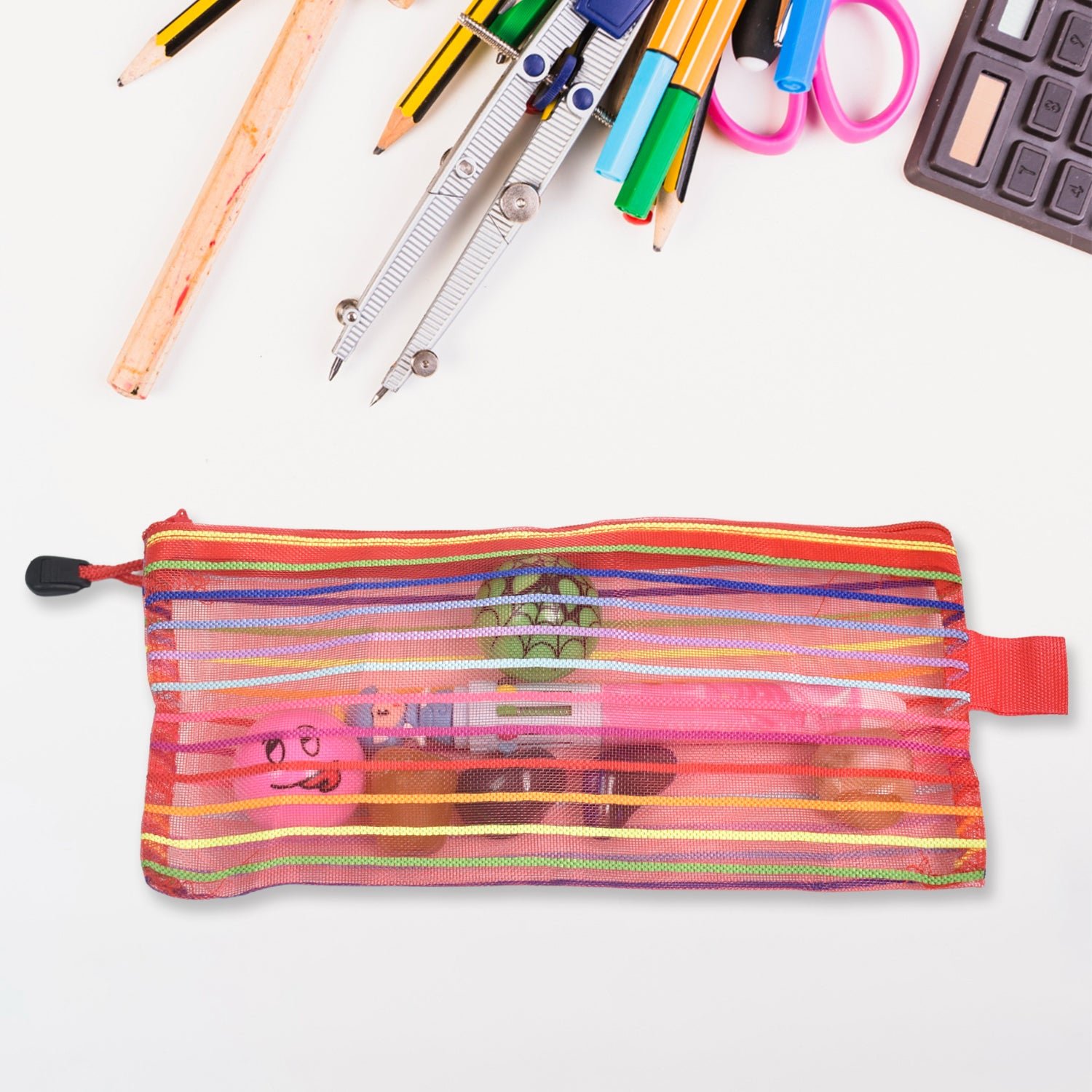 Transparent Mesh Pouch – Multi-Purpose Zipper Organizer | Indo Glow